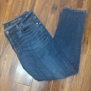 7 For All Mankind Blue Skinny Boyfriend Jeans